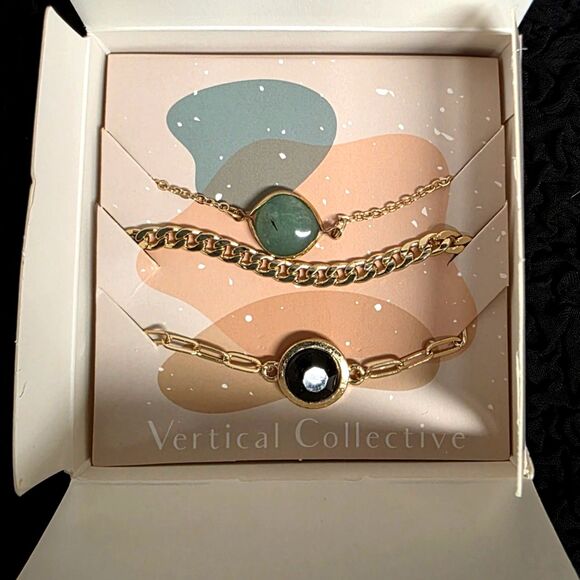Vertical Collective Alora Bracelet Layering Set - Picture 2 of 3